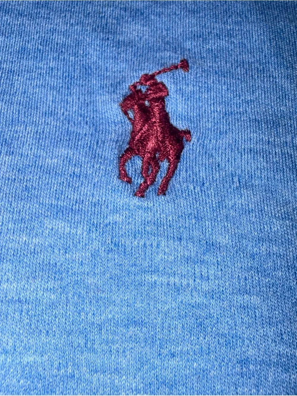 Polo by Ralph Lauren Heathered Sky Blue Polo with Red Pony
